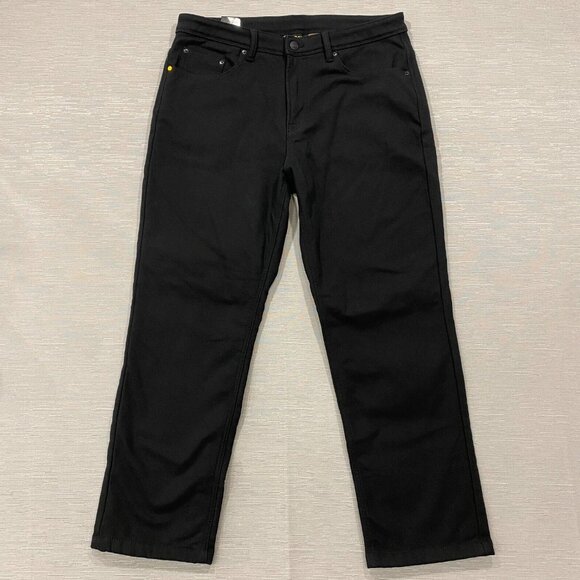 CAT Caterpillar Work Pants Mens 36 x 30 Black Canvas Fleece Lined Insulated - Picture 2 of 12